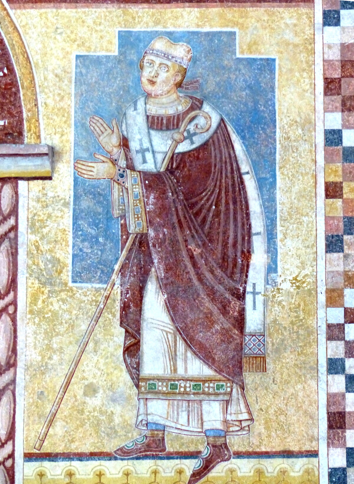 Malowidło ścienne z klasztoru w Prüfening z 1130 r. przedstawiające Ottona z Bambergu <a href='//commons.wikimedia.org/wiki/User:Xenophon'>Wolfgang Saube – praca własna</a>, <a href='https://creativecommons.org/licenses/by-sa/4.0'> CC BY-SA 4.0</a>, <a href=' https://commons.wikimedia.org/w/index.php?curid=78963153'>Link</a>